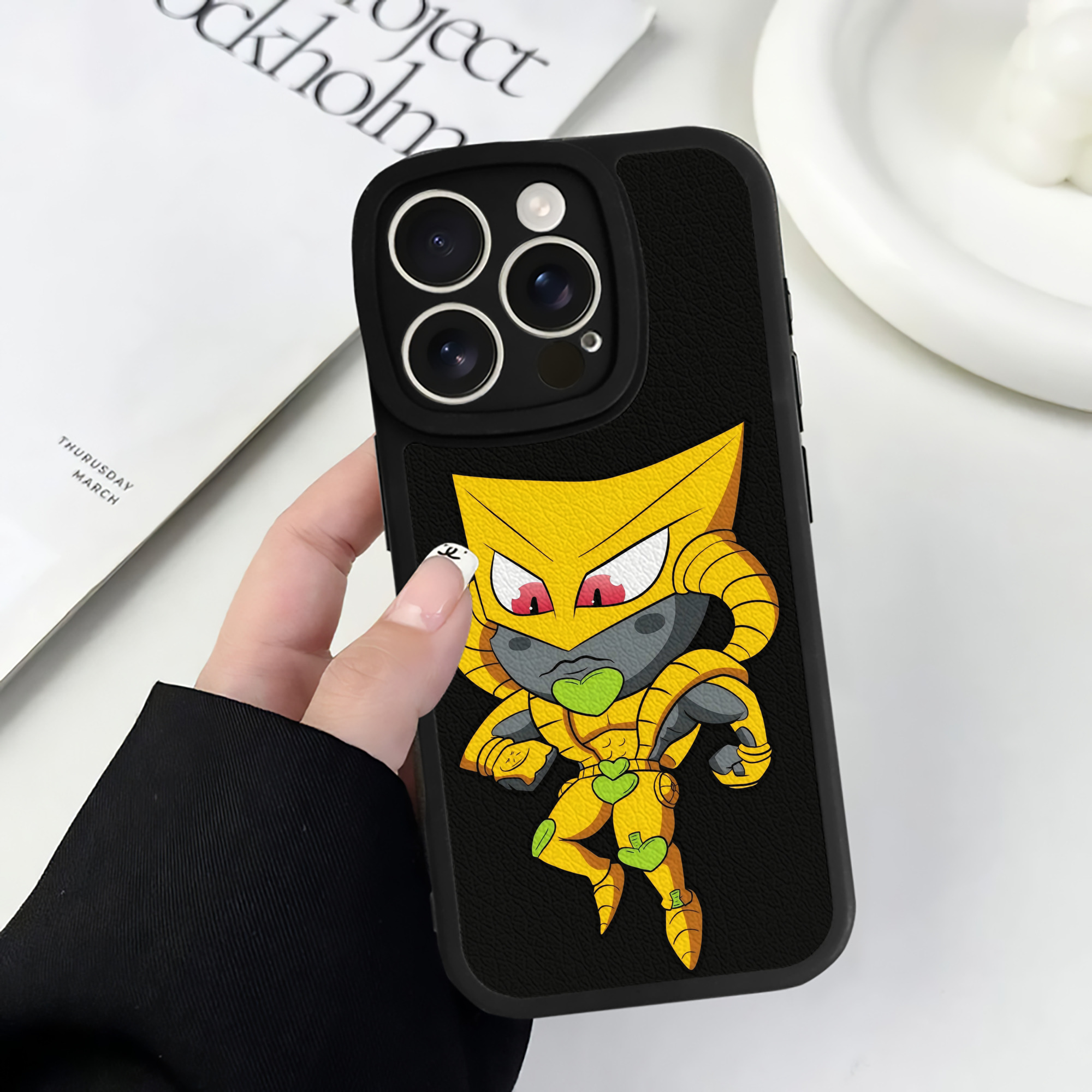 （画像用） ジョジョの奇妙な冒険 ディオ?ブランドー JoJo's Bizarre Adventure Dio Brando 【iPhone 16シリーズ対応】シリコンスマホケース（レザー調） 材質：シリコン